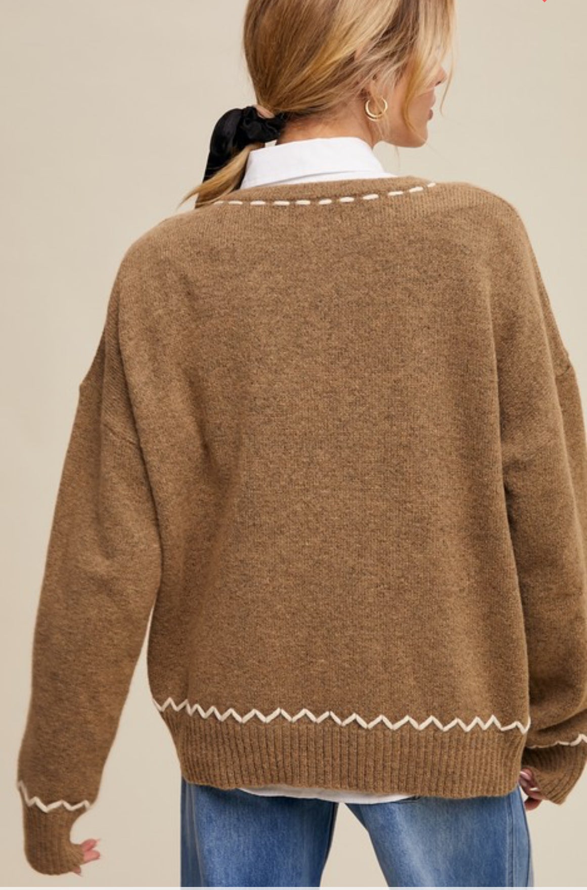 Floral Embroidered Knit Sweater