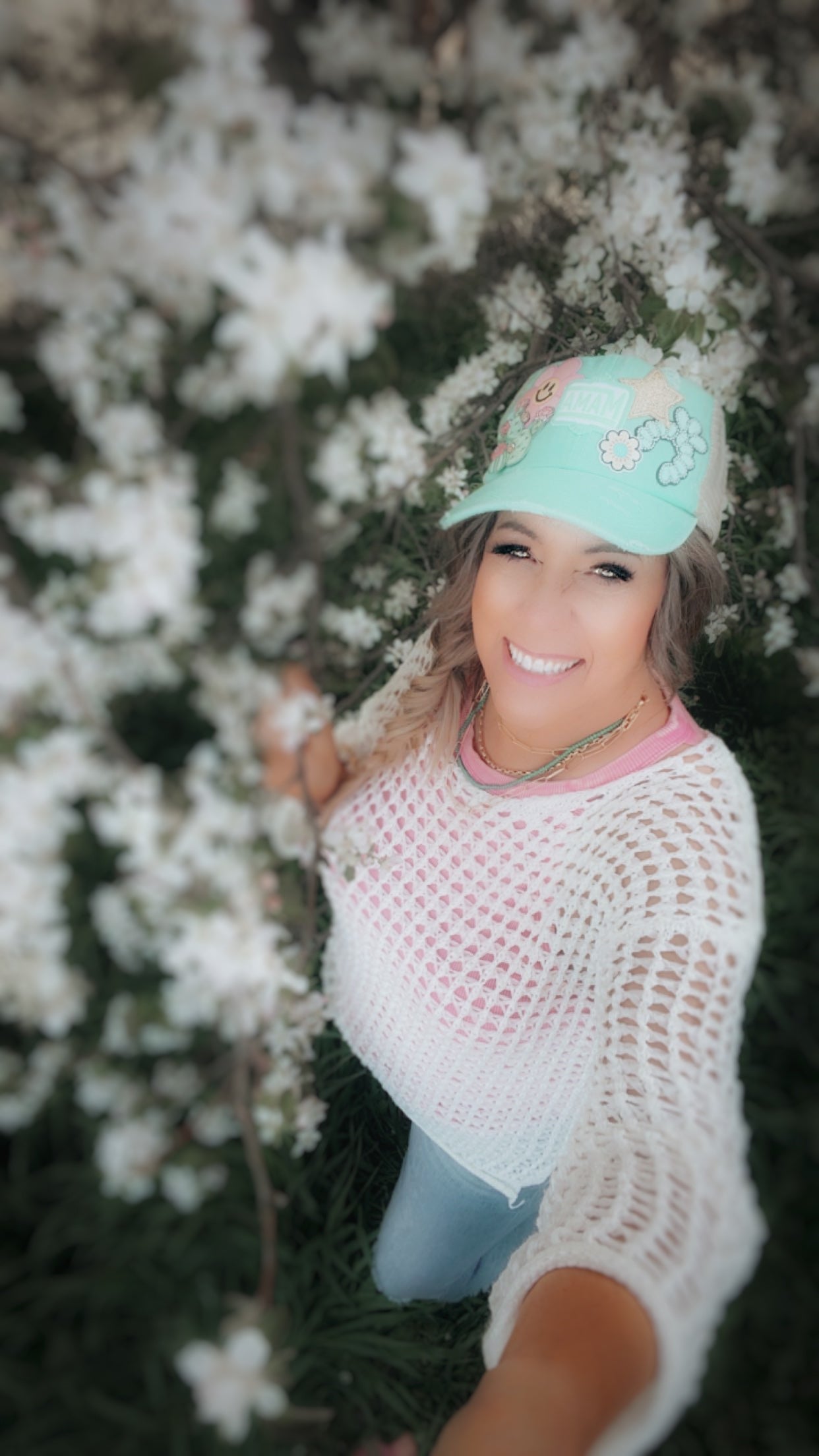 Turquoise Mama Trucker Cap
