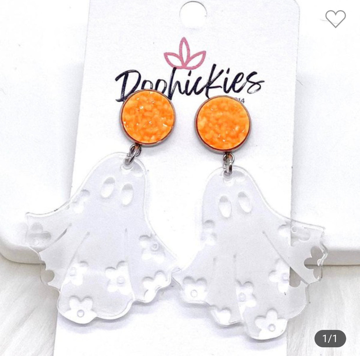 Doohickies Flower Ghost Earrings