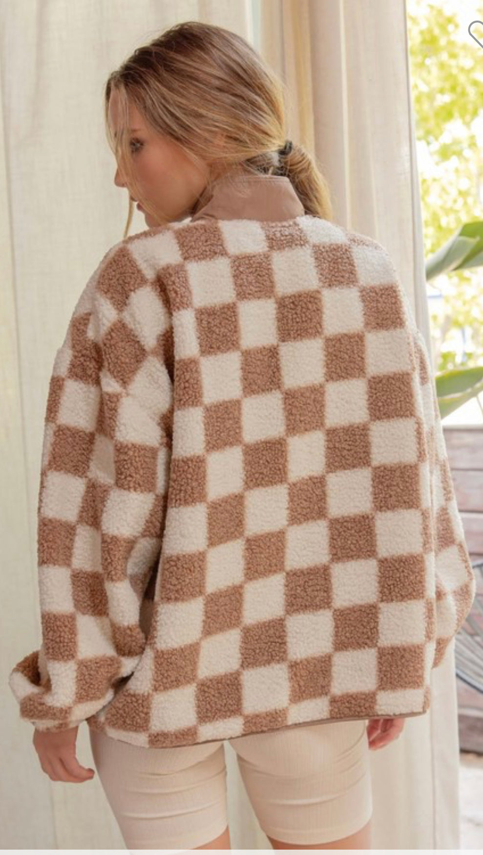 Checkered Sherpa Jacket