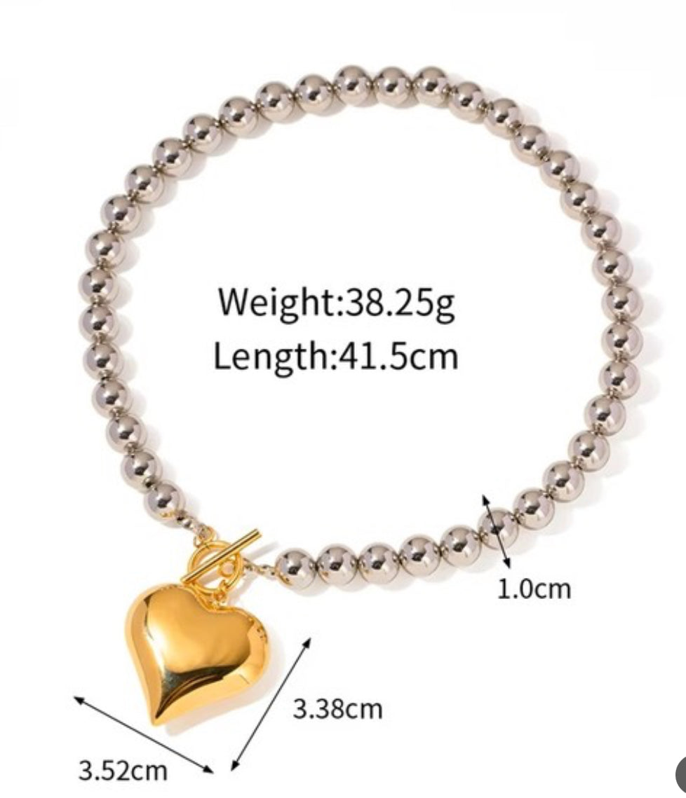 Bubble Heart Necklace