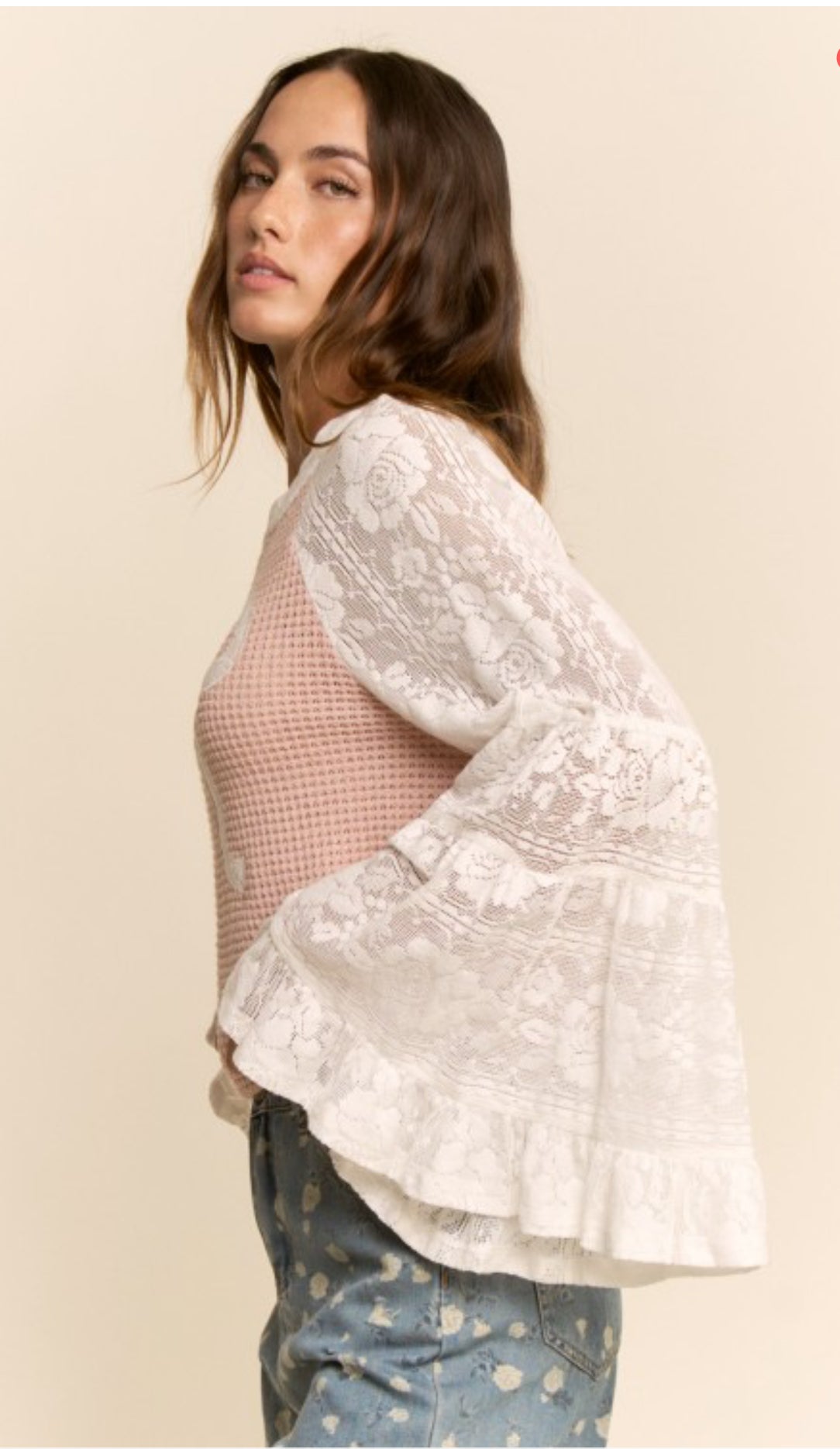 Waffle Knit Embroidered Lace Bow Top – Hazel and Jule Boutique