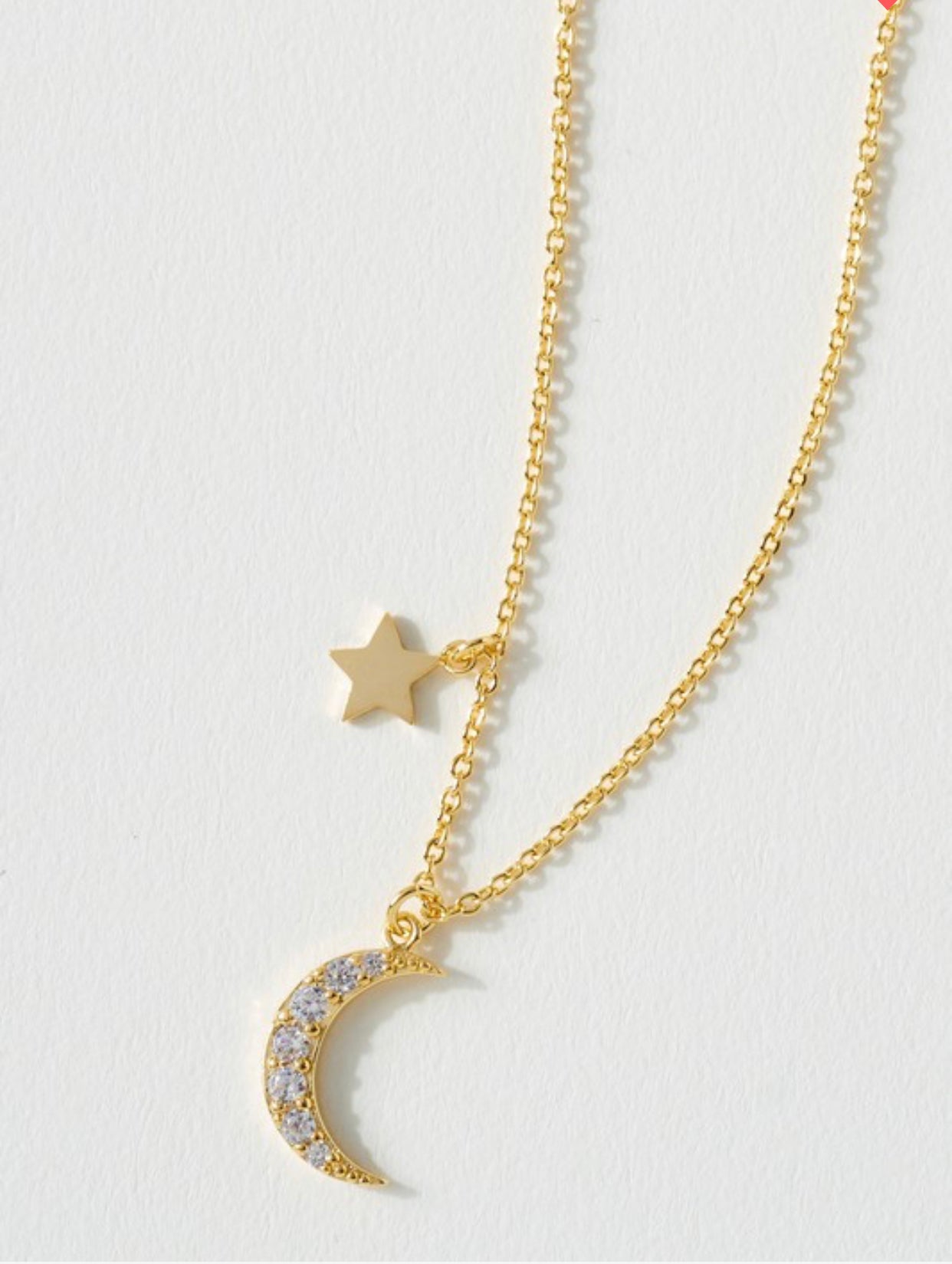 Moon and Star Necklace