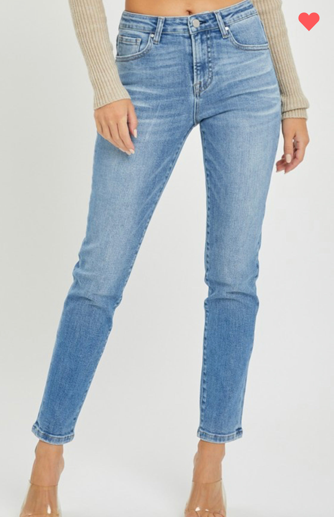 Risen Mid Rise Relaxed Skinny Jeans