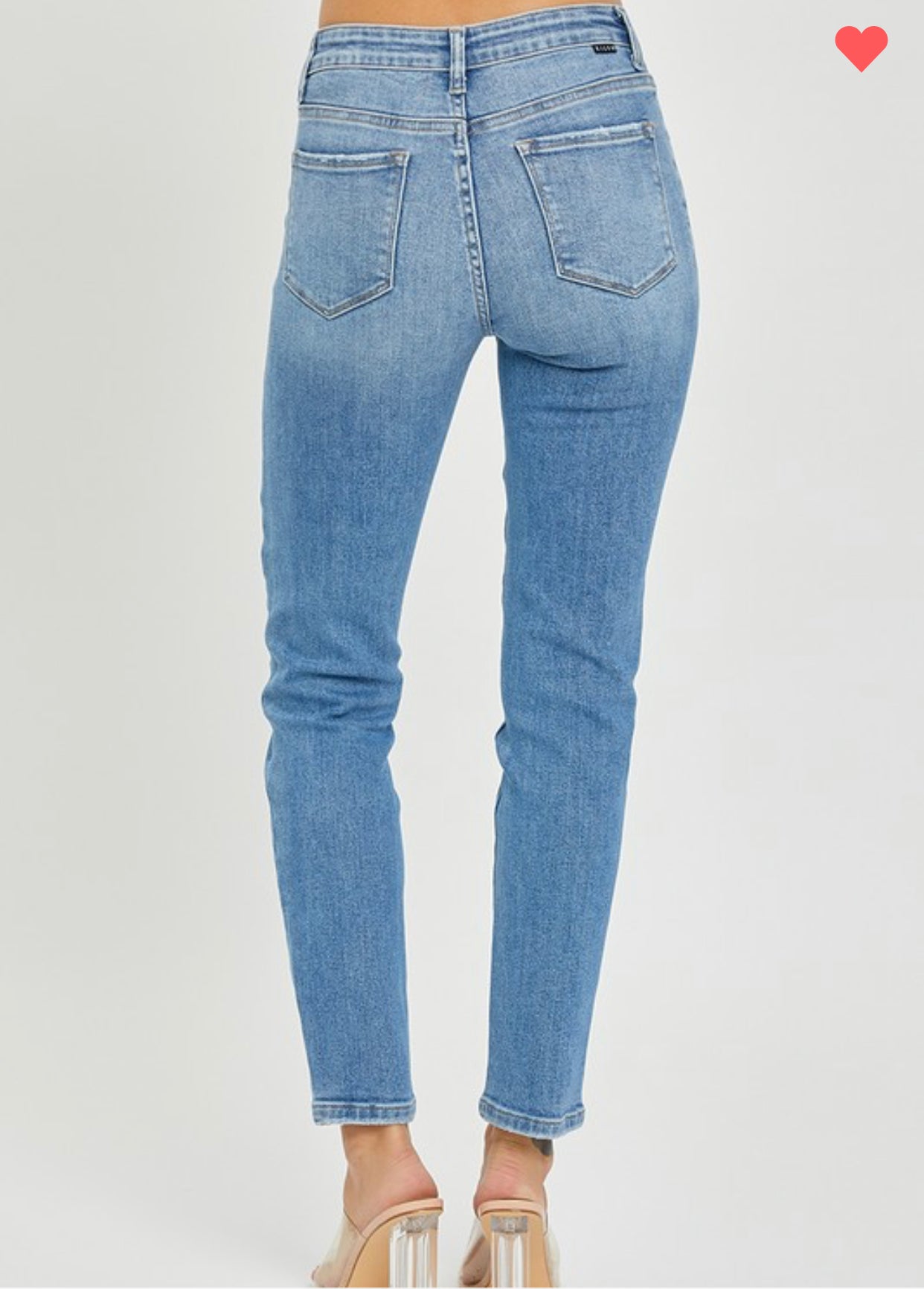 Risen Mid Rise Relaxed Skinny Jeans