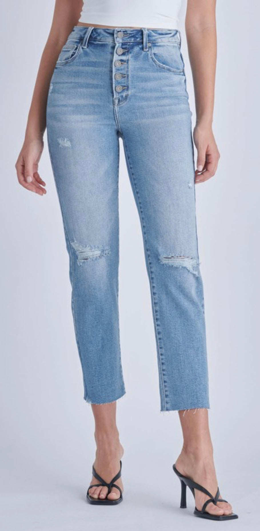 Hidden Tracey High Rise Cropped Straight Stretch Jeans