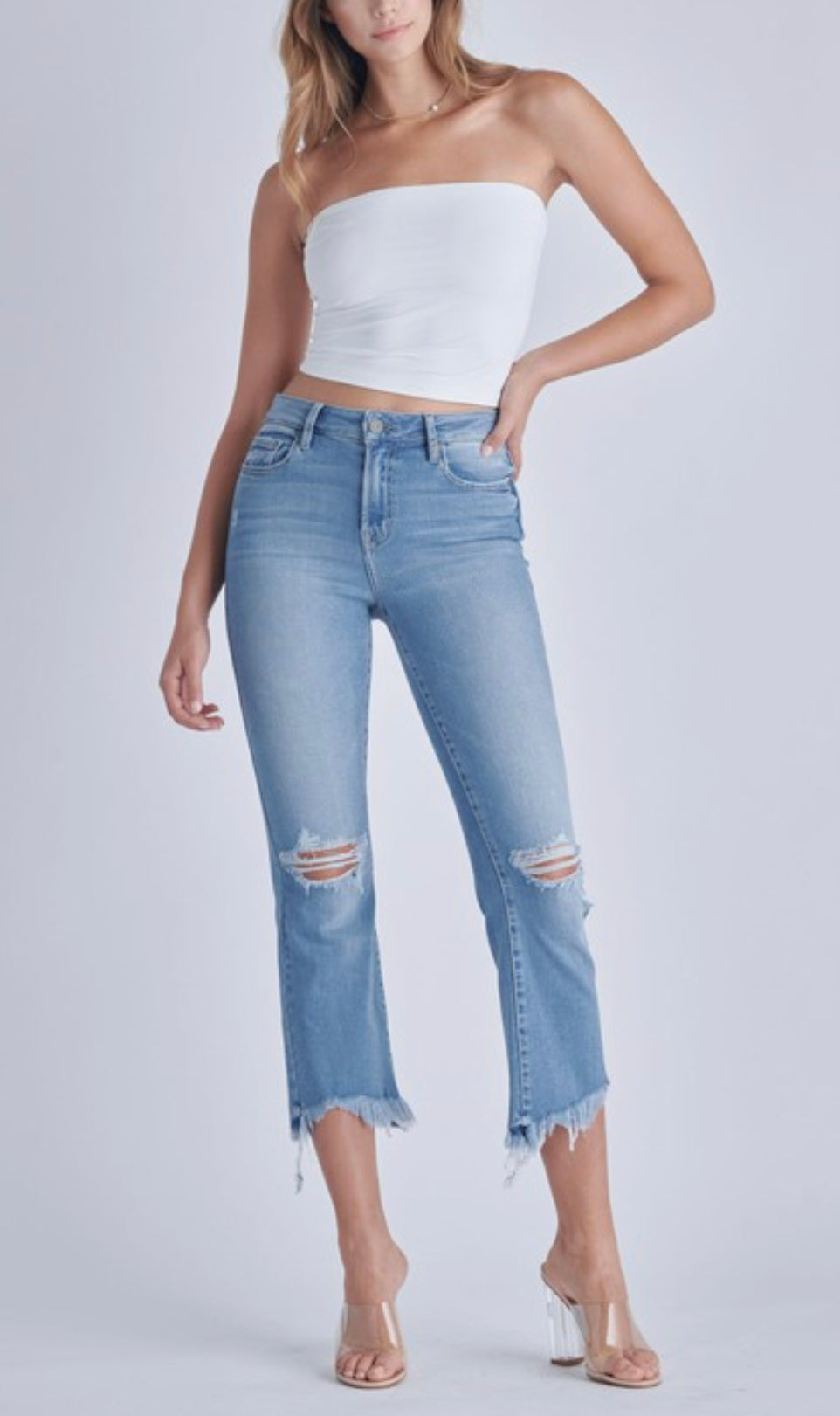 Hidden Happi High Rise Cropped Flare Jeans