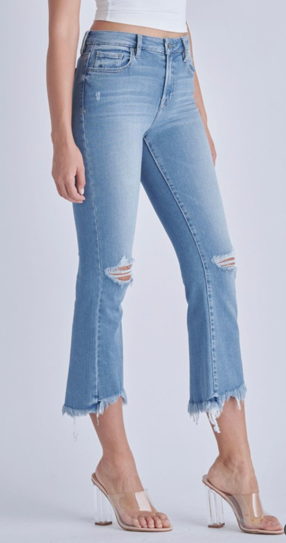 Hidden Happi High Rise Cropped Flare Jeans