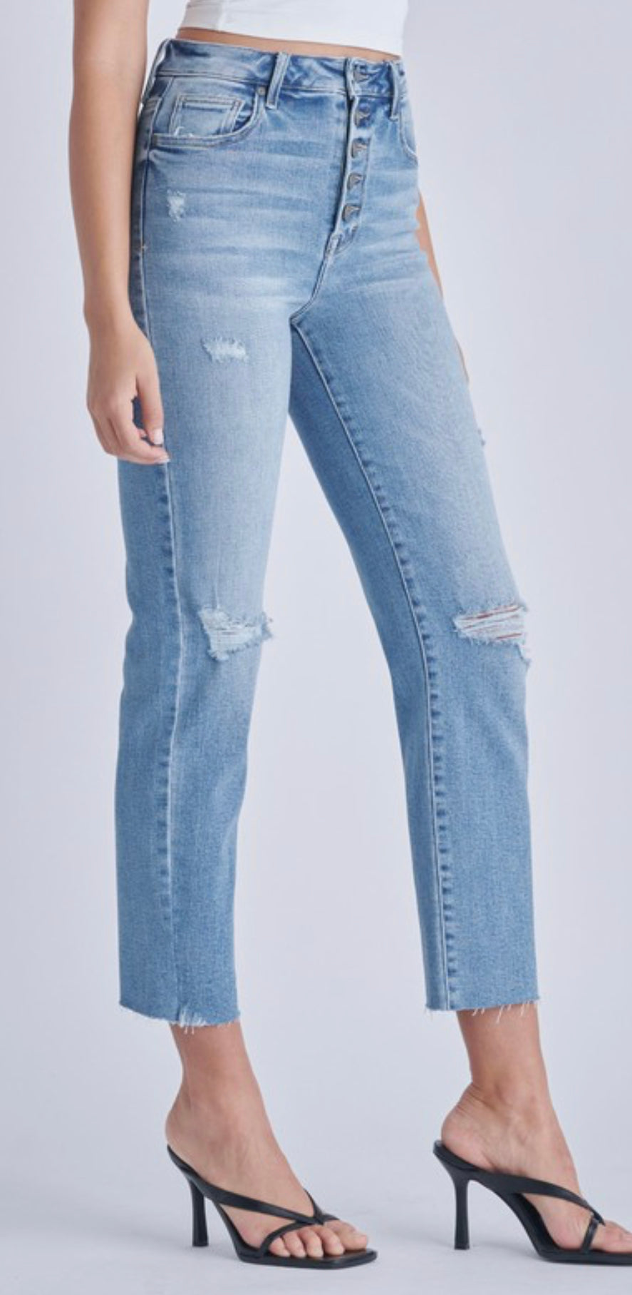 Hidden Tracey High Rise Cropped Straight Stretch Jeans