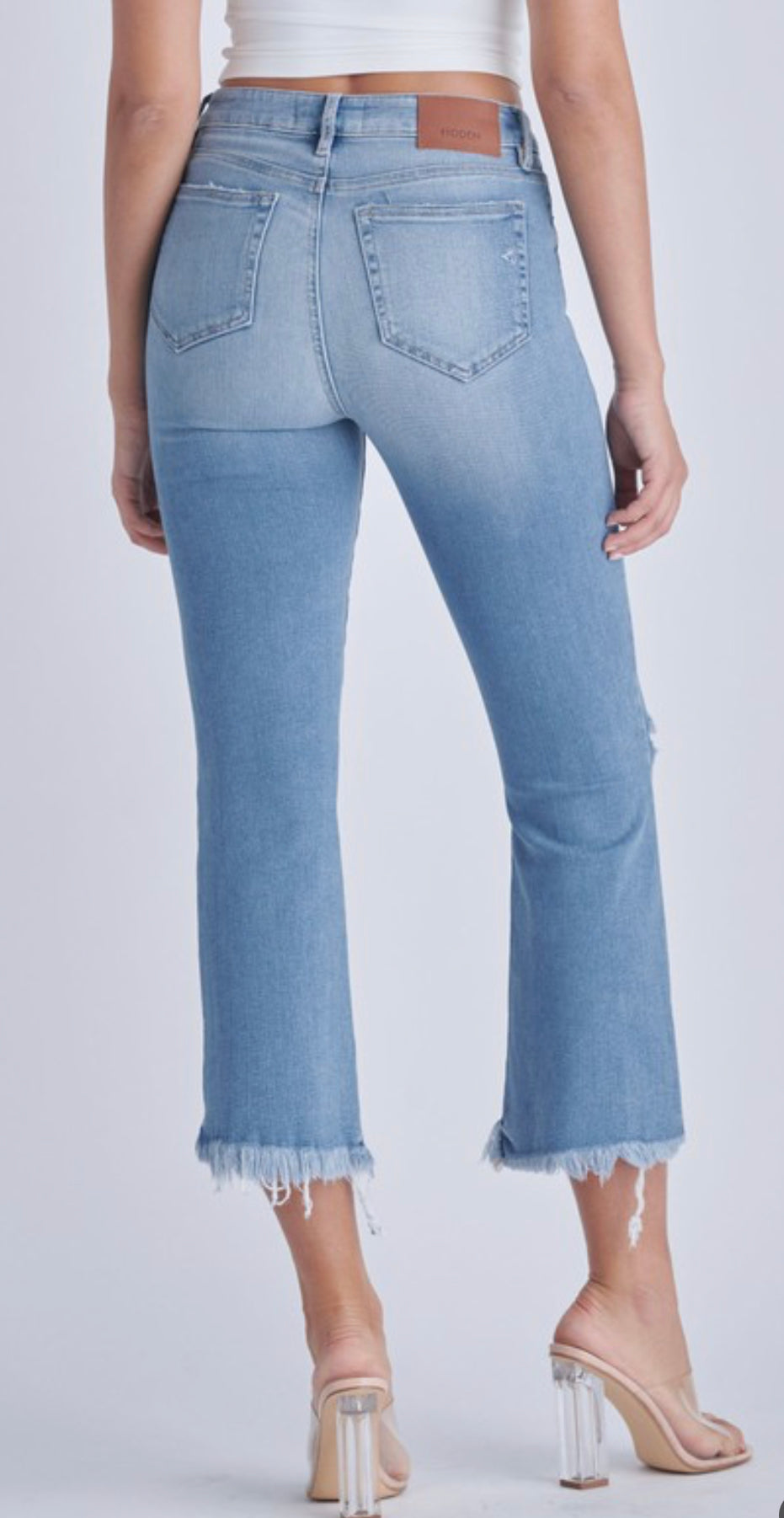 Hidden Happi High Rise Cropped Flare Jeans