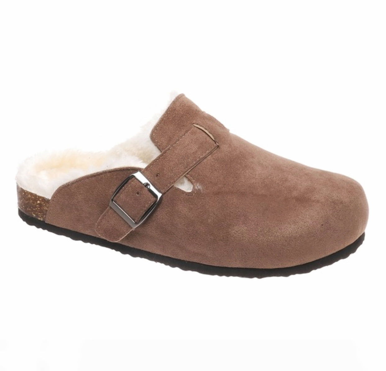 Taupe Furry Clog