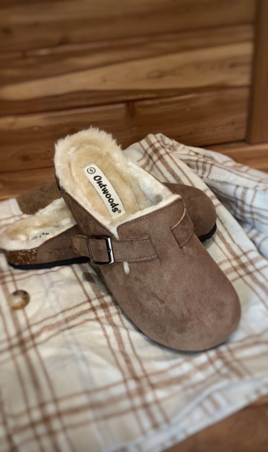 Taupe Furry Clog