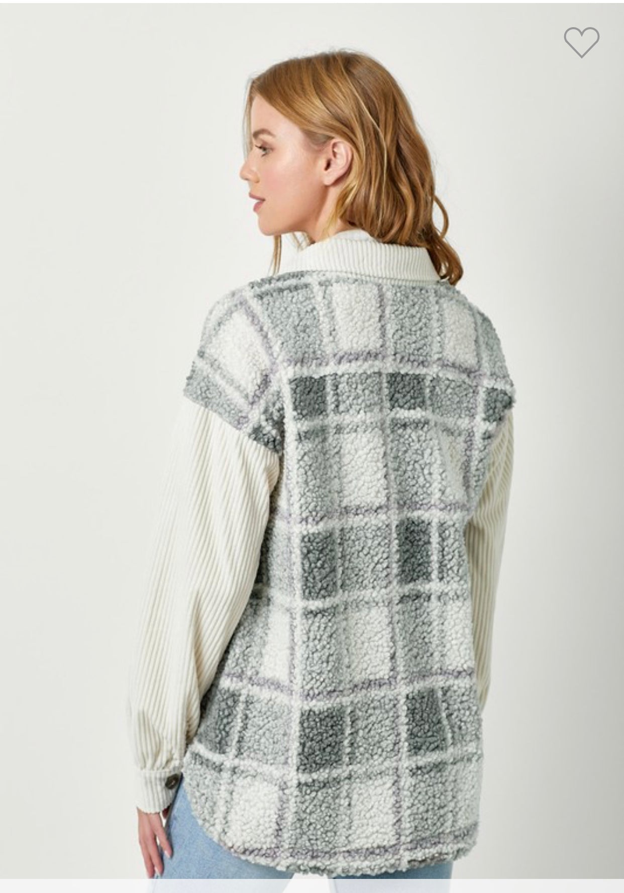 Mystree Plaid Sherpa Shacket