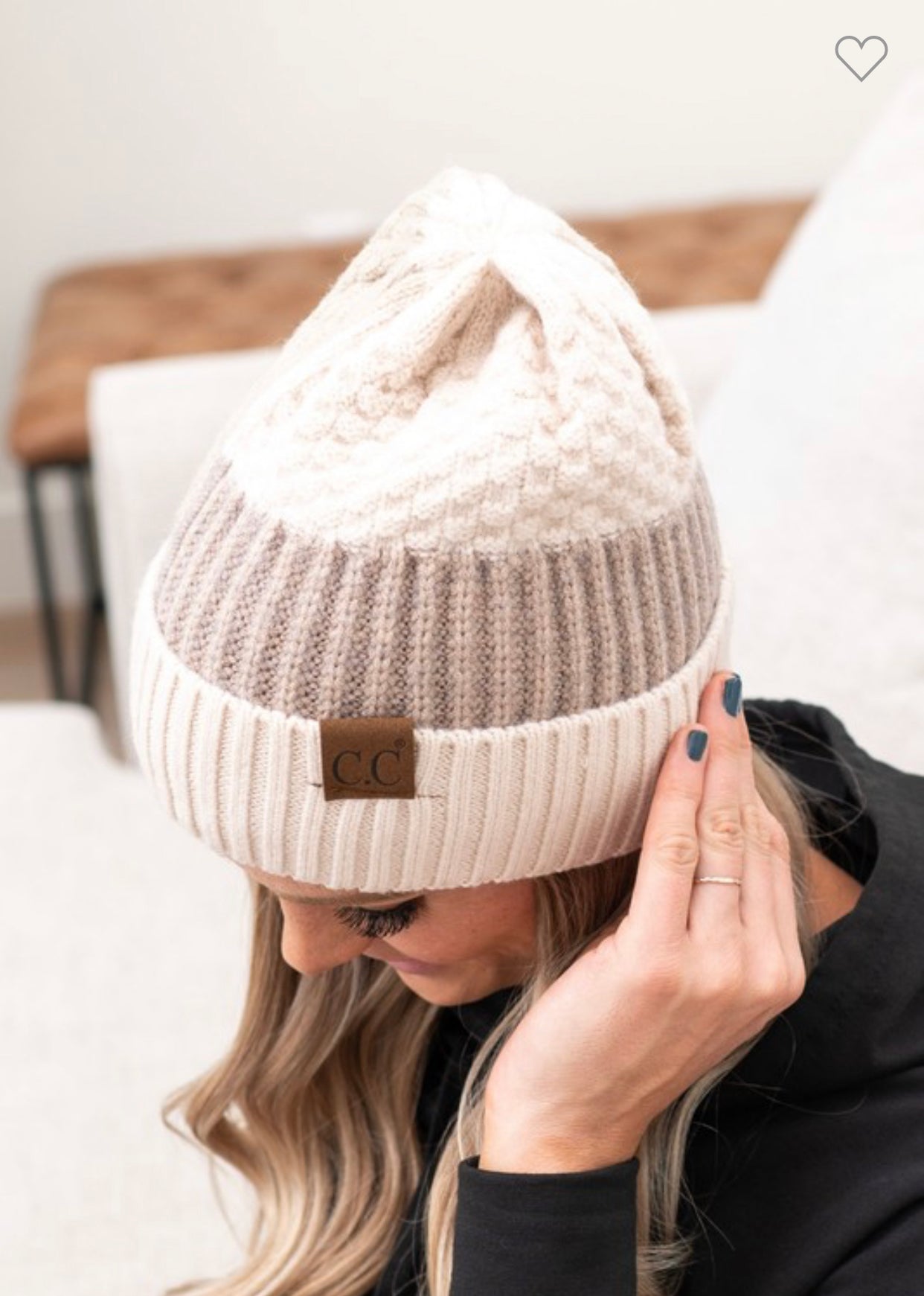 CC Multi-Color Blocking Beanie