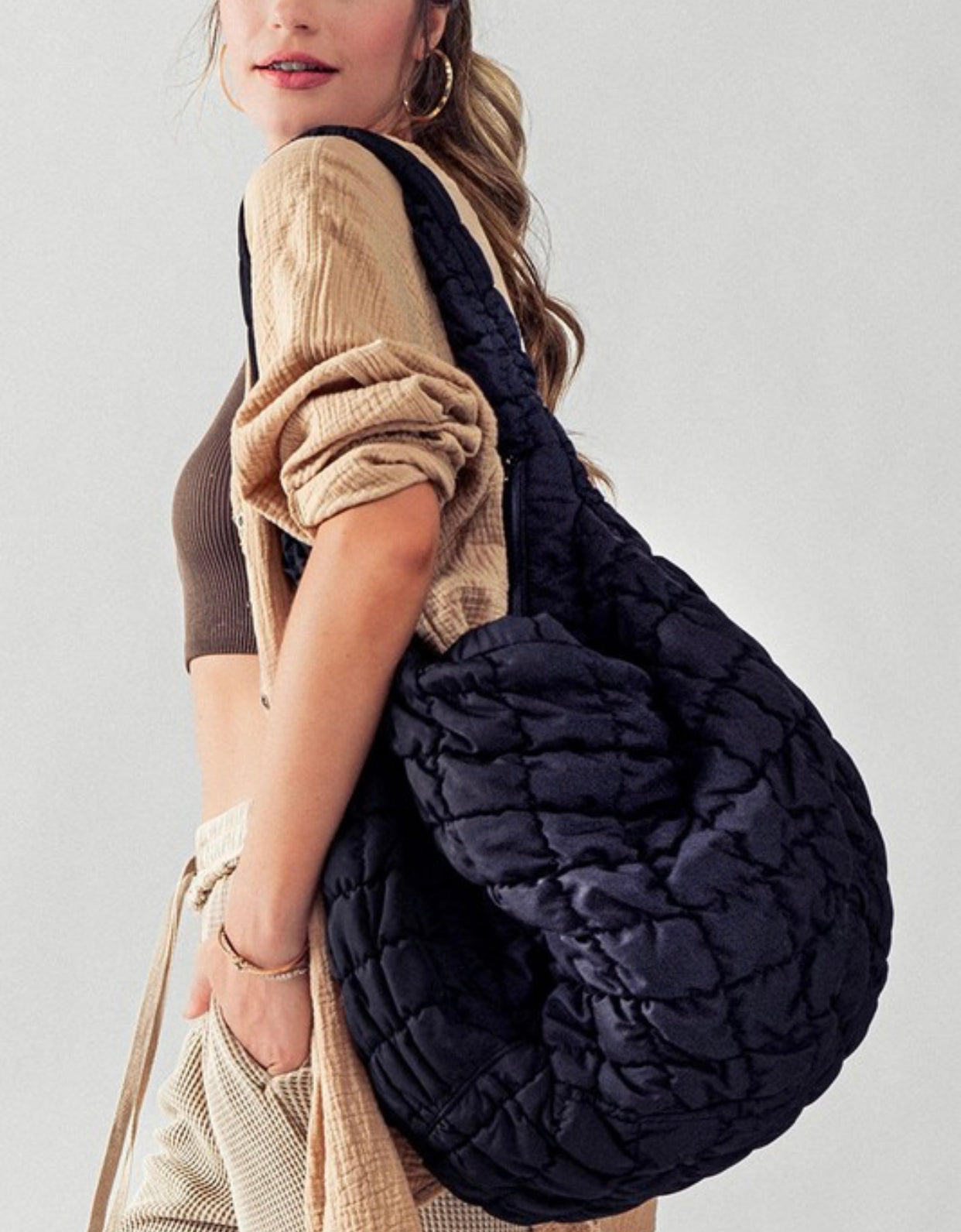 Kate Puff Quilted Shoulder Bag