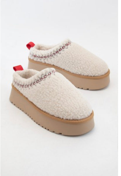 Isaac Borg Sherpa Platform Slippers