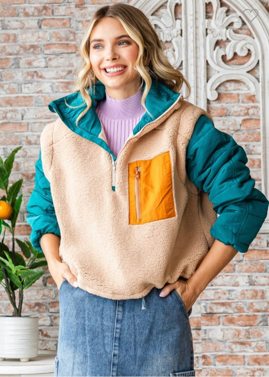 Veveret Soft Sherpa 3/4 Zip Pullover