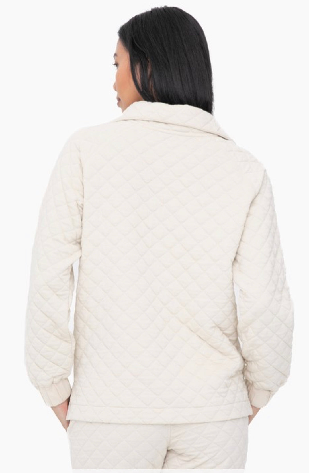 Cozy Quilted Jersey Pullover