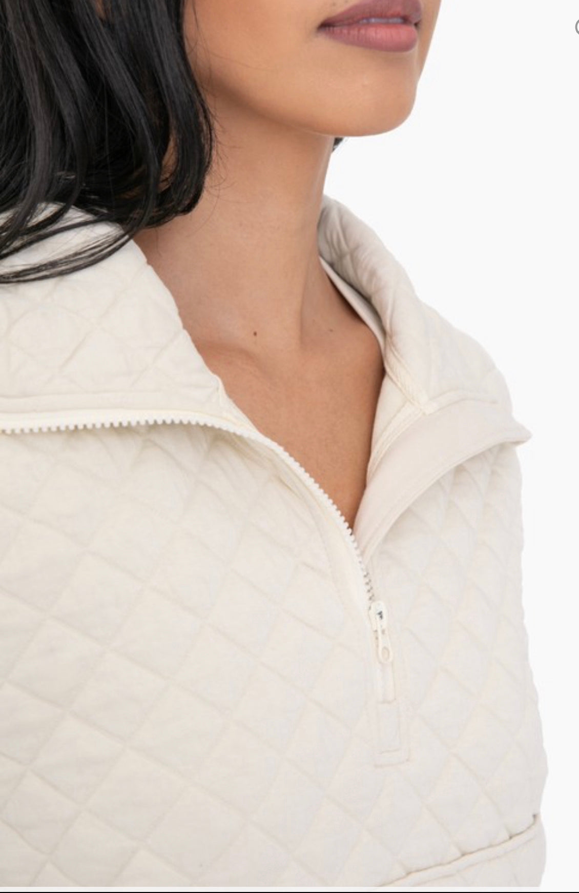 Cozy Quilted Jersey Pullover