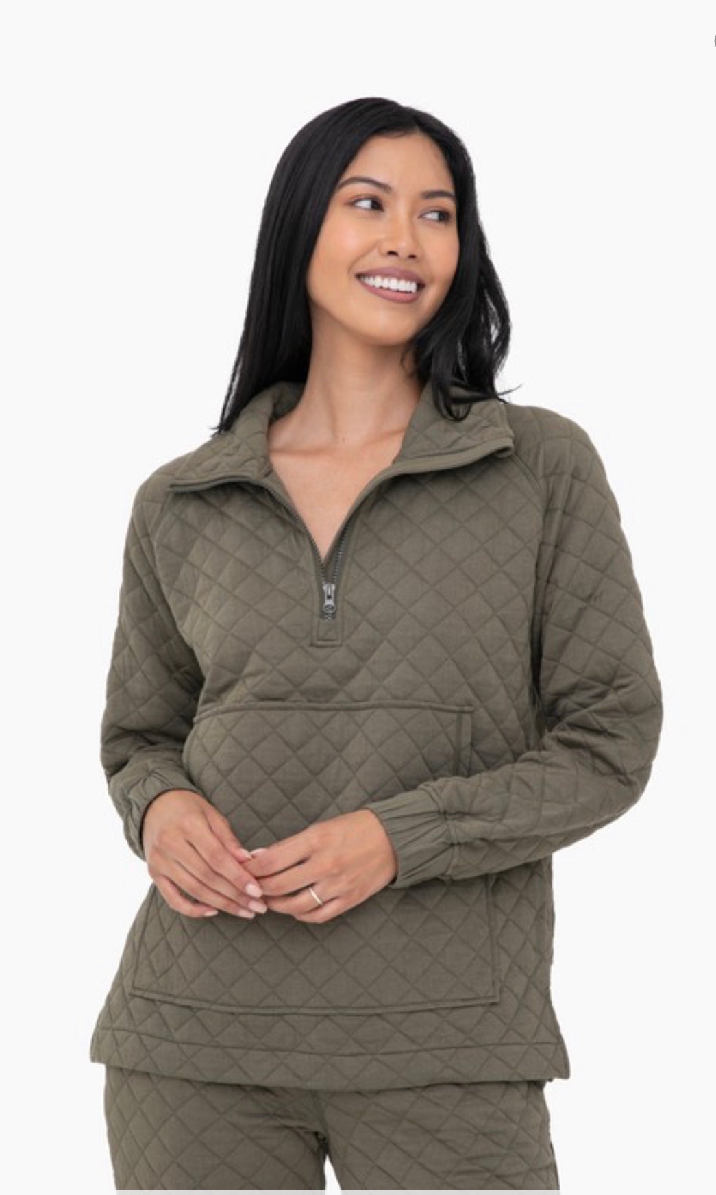 Cozy Quilted Jersey Pullover