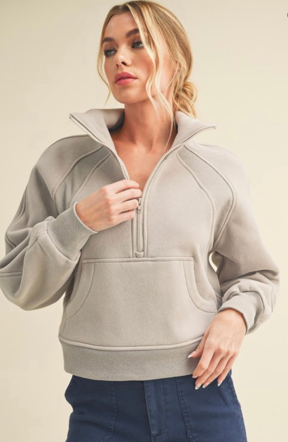 Dove Half Zip Sweatshirt