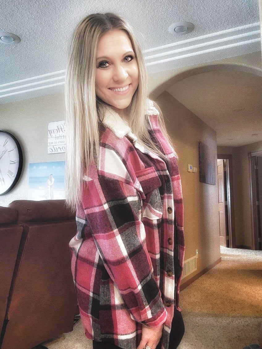 Long Sleeve Plaid Shacket