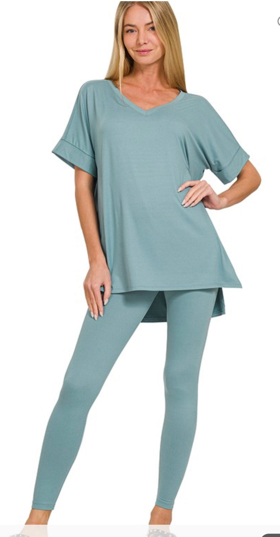 V-Neck Loungewear Set