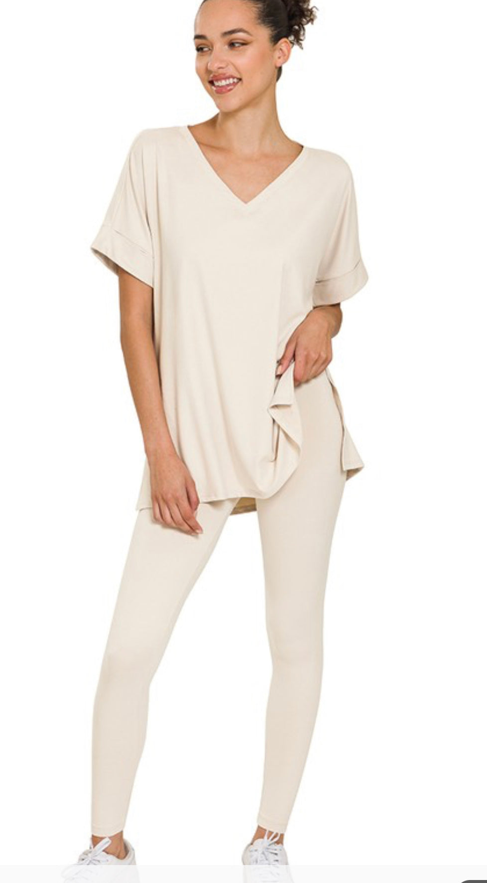 V-Neck Loungewear Set