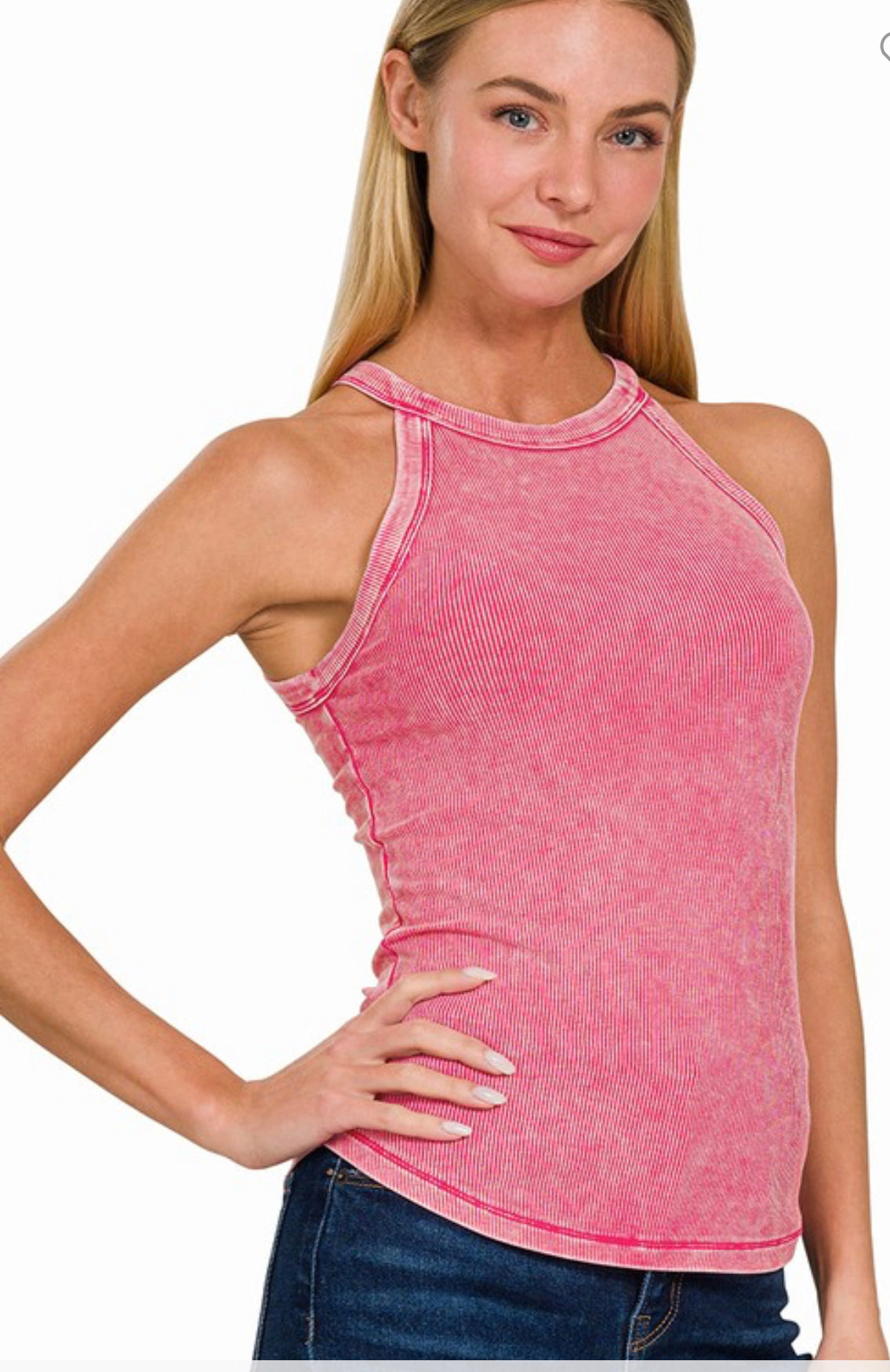 Washed Ribbed Cami Tank