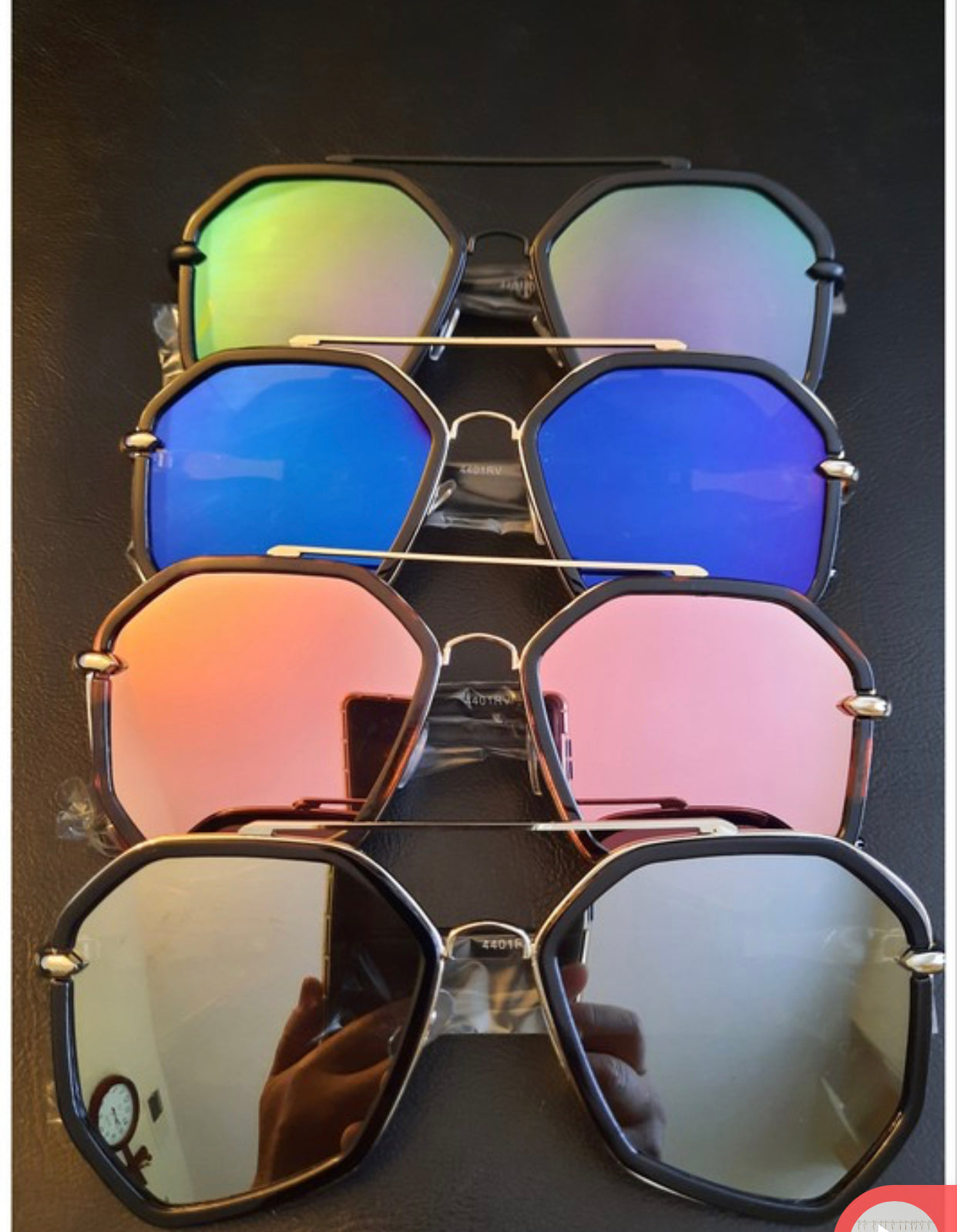 Geometric Aviator Sunglasses