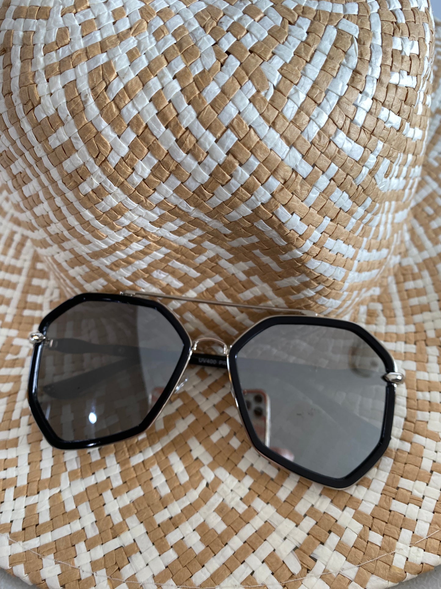 Geometric Aviator Sunglasses