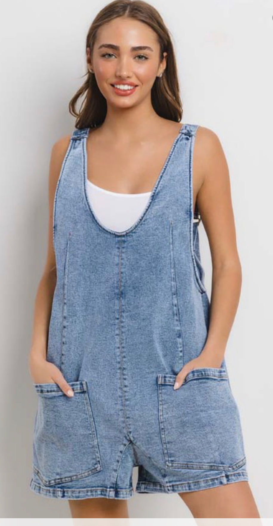 Denim Romper