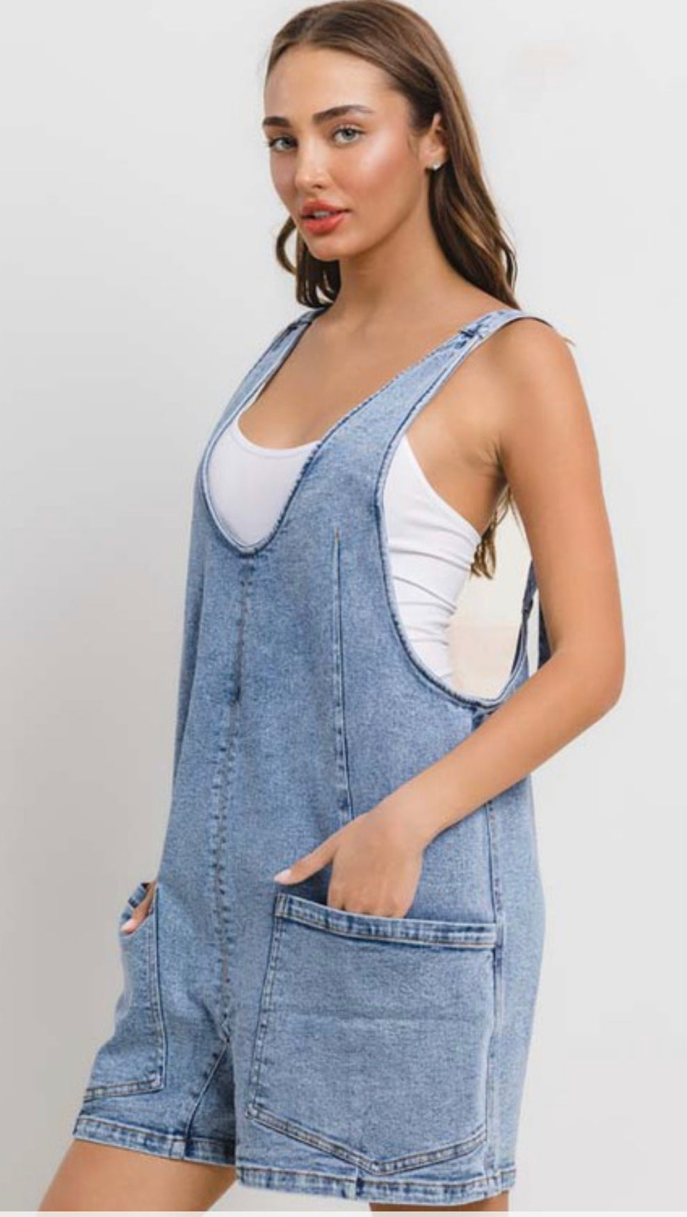 Denim Romper