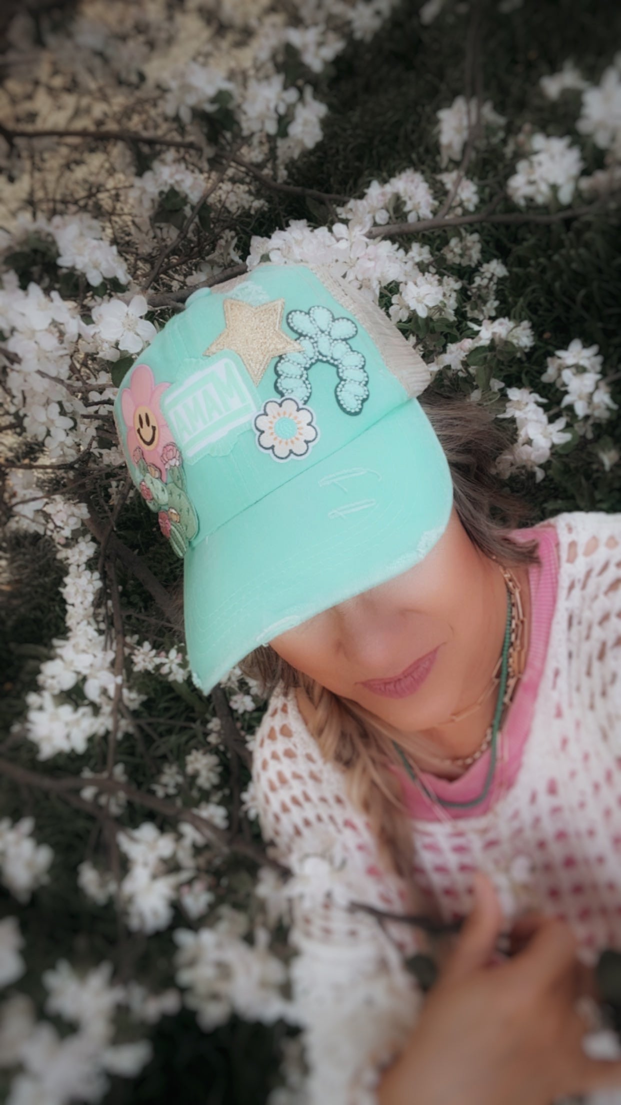 Turquoise Mama Trucker Cap