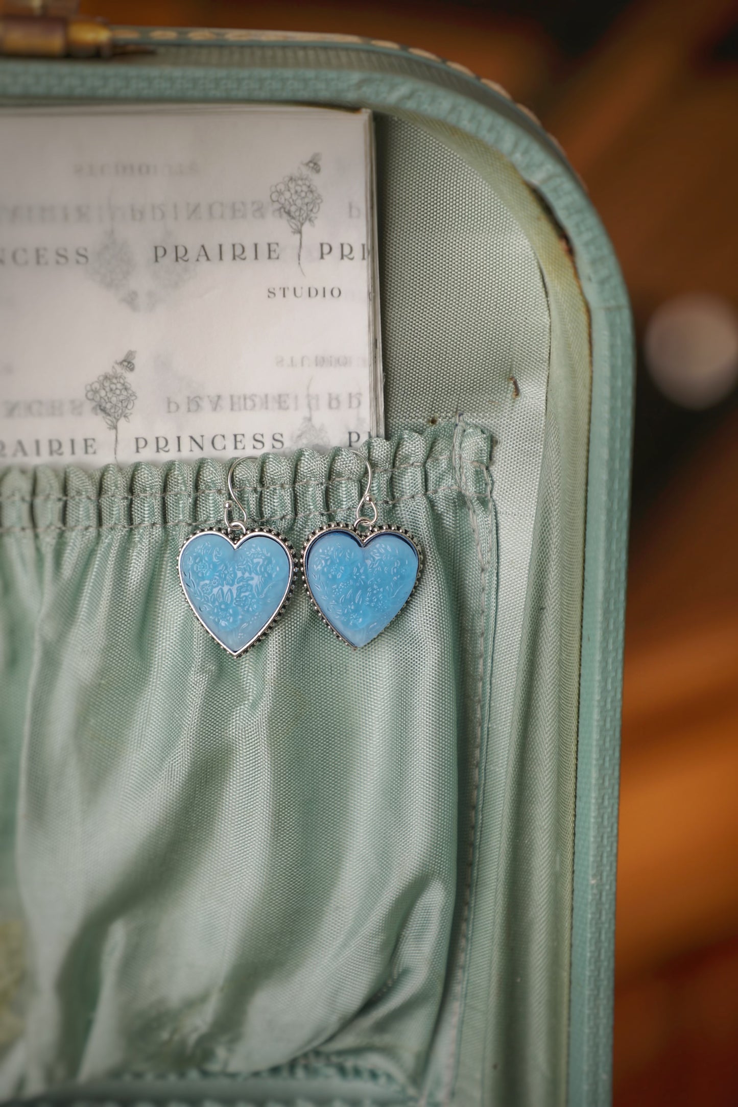 Styled By Kate My Blue Heart Dangle Earrings