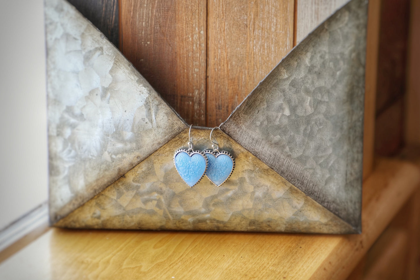 Styled By Kate My Blue Heart Dangle Earrings