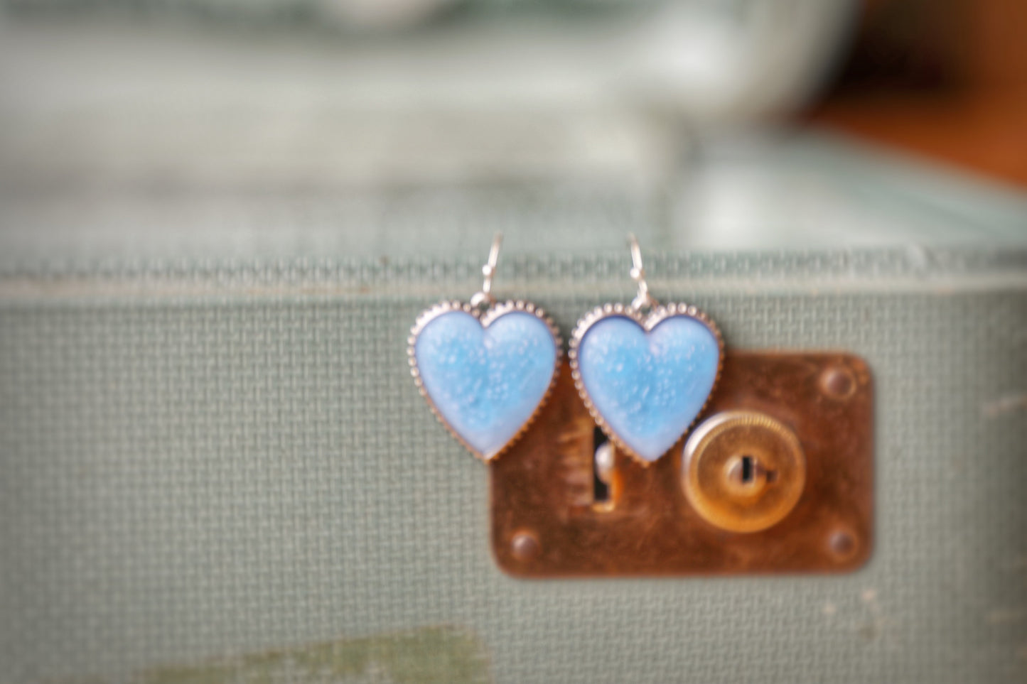 Styled By Kate My Blue Heart Dangle Earrings