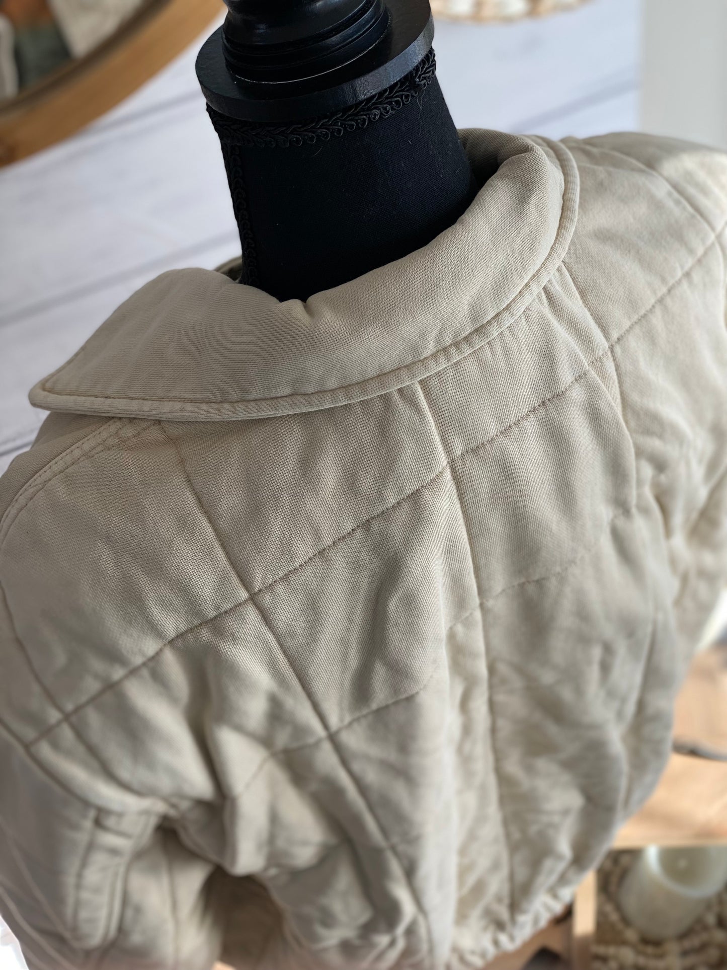 Stone Washed Quilted Jacket