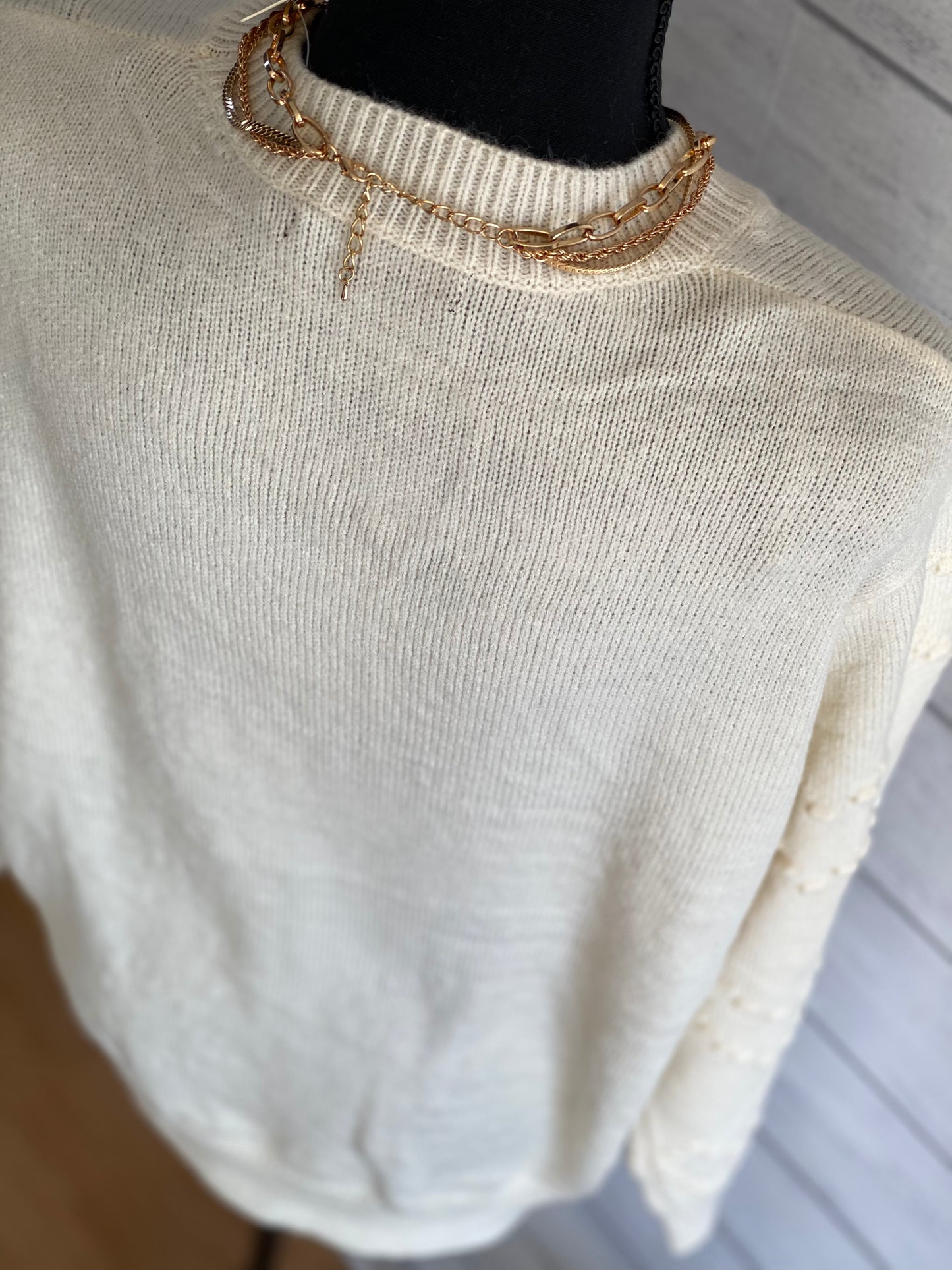Long sleeved Raised Heart Sweater