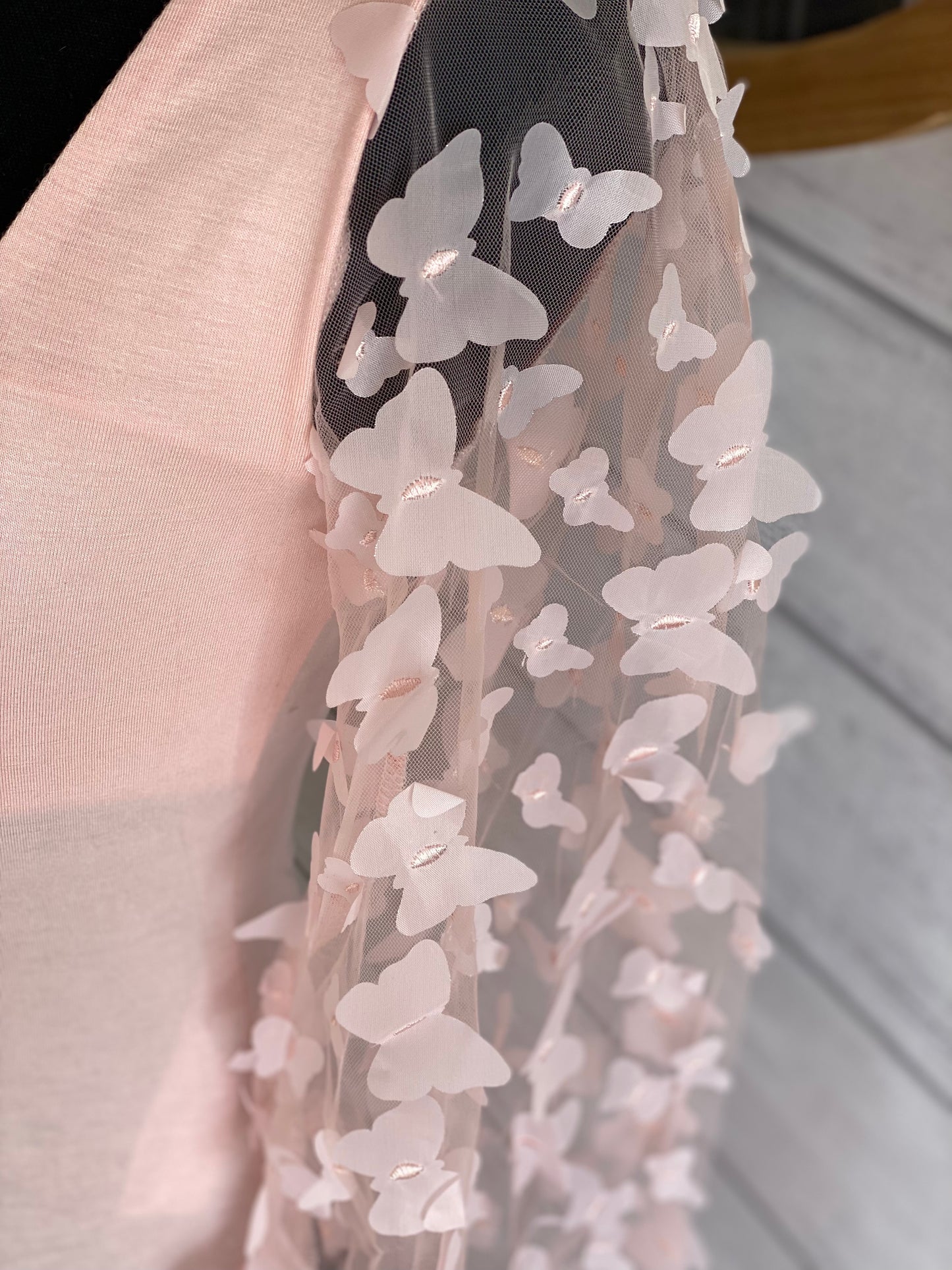Butterfly Applique Sleeve Bodysuit