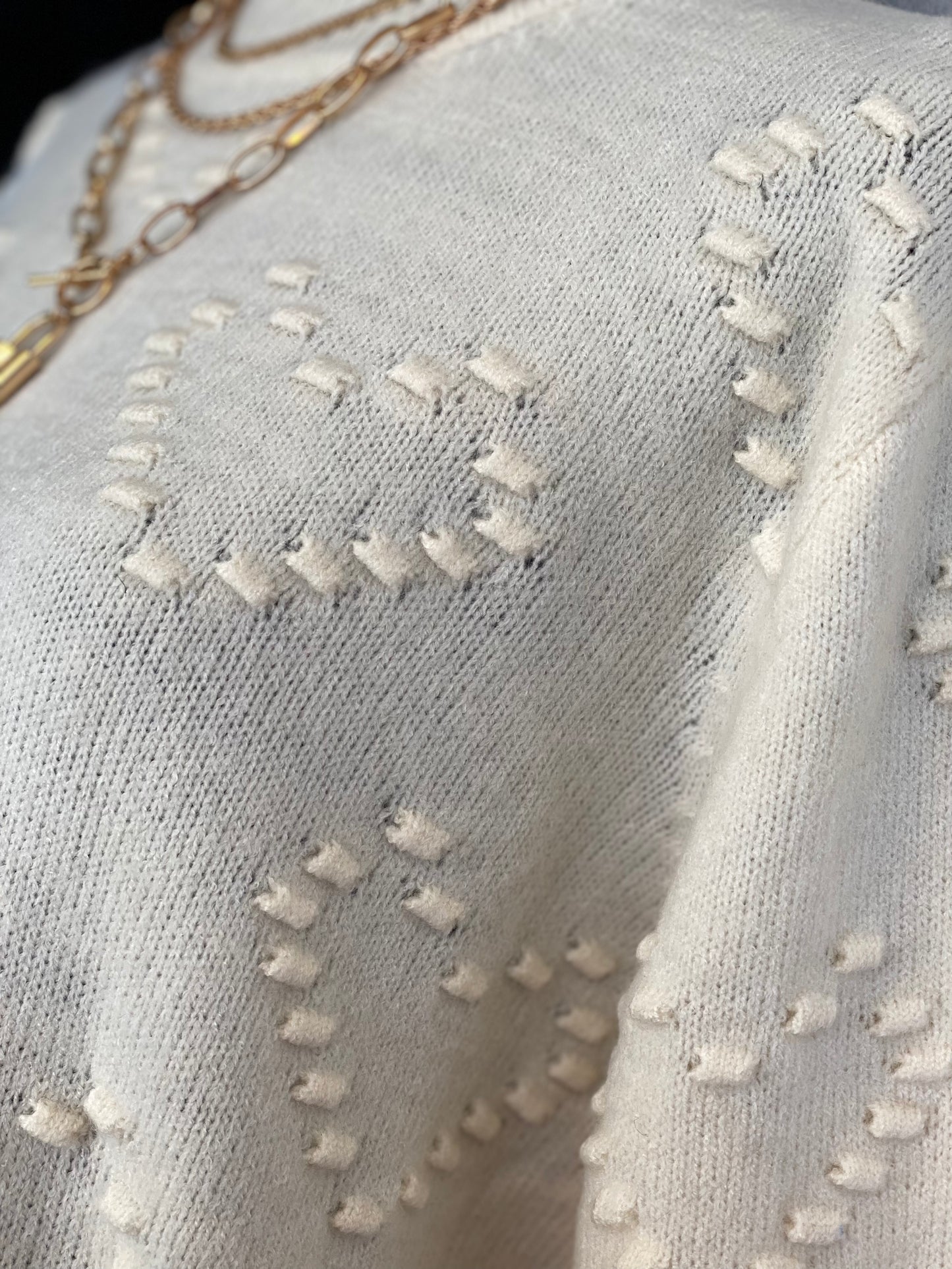 Long sleeved Raised Heart Sweater