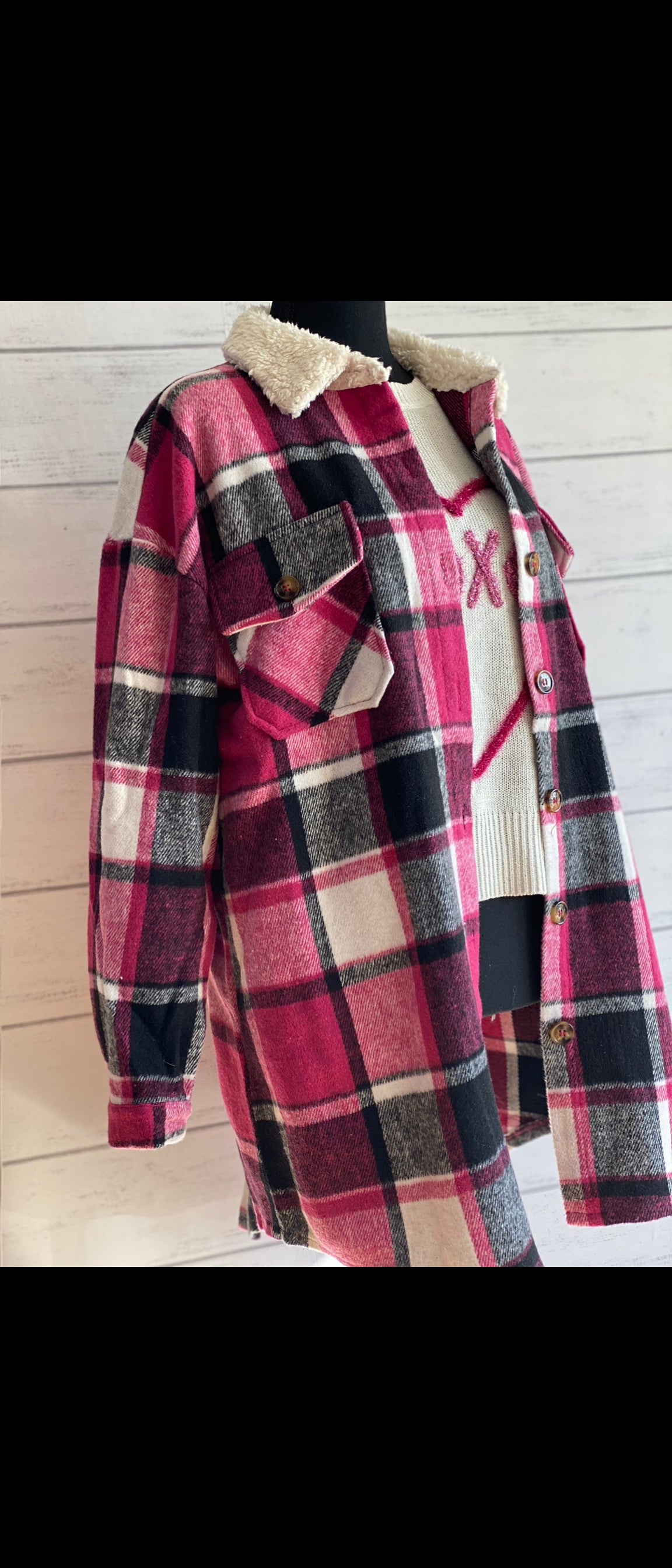 Long Sleeve Plaid Shacket