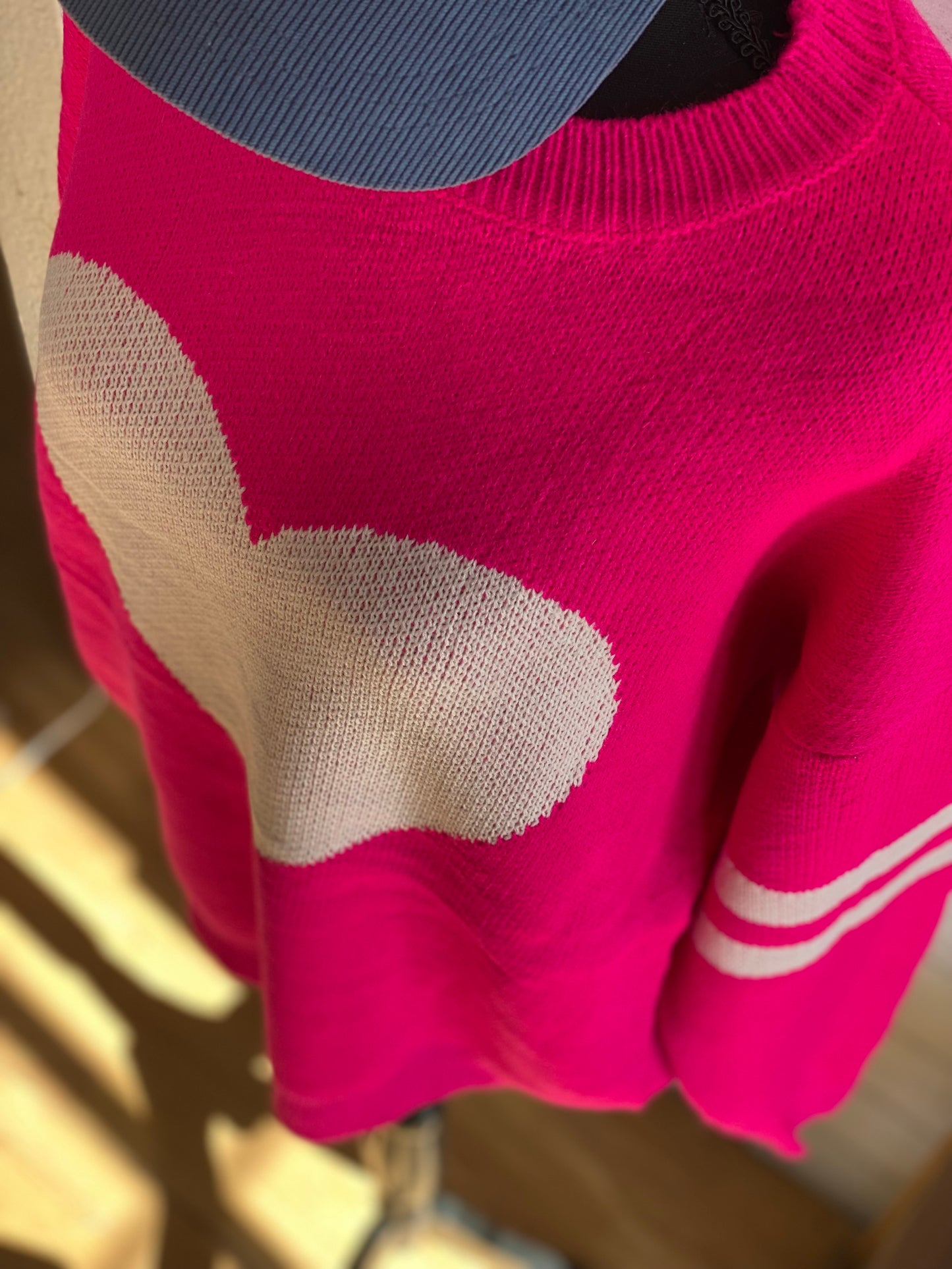 Hot Pink Heart Sweater