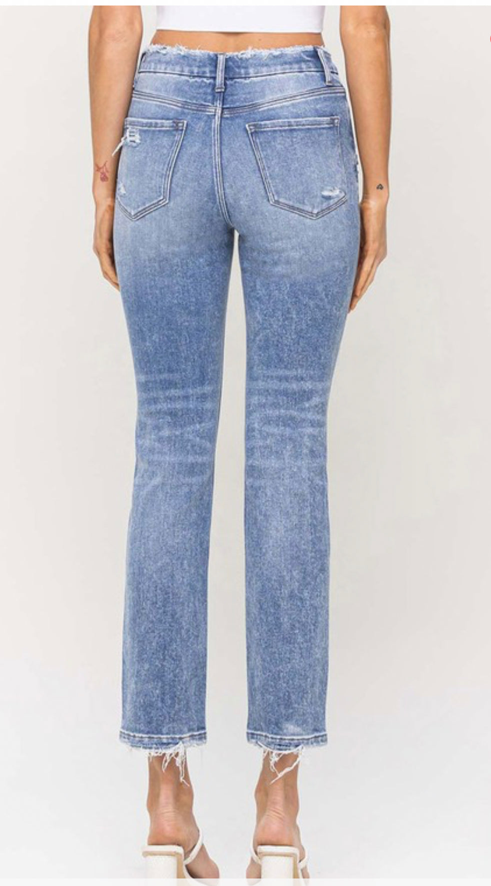 Flying Monkey Crop Slim Straight Jeans