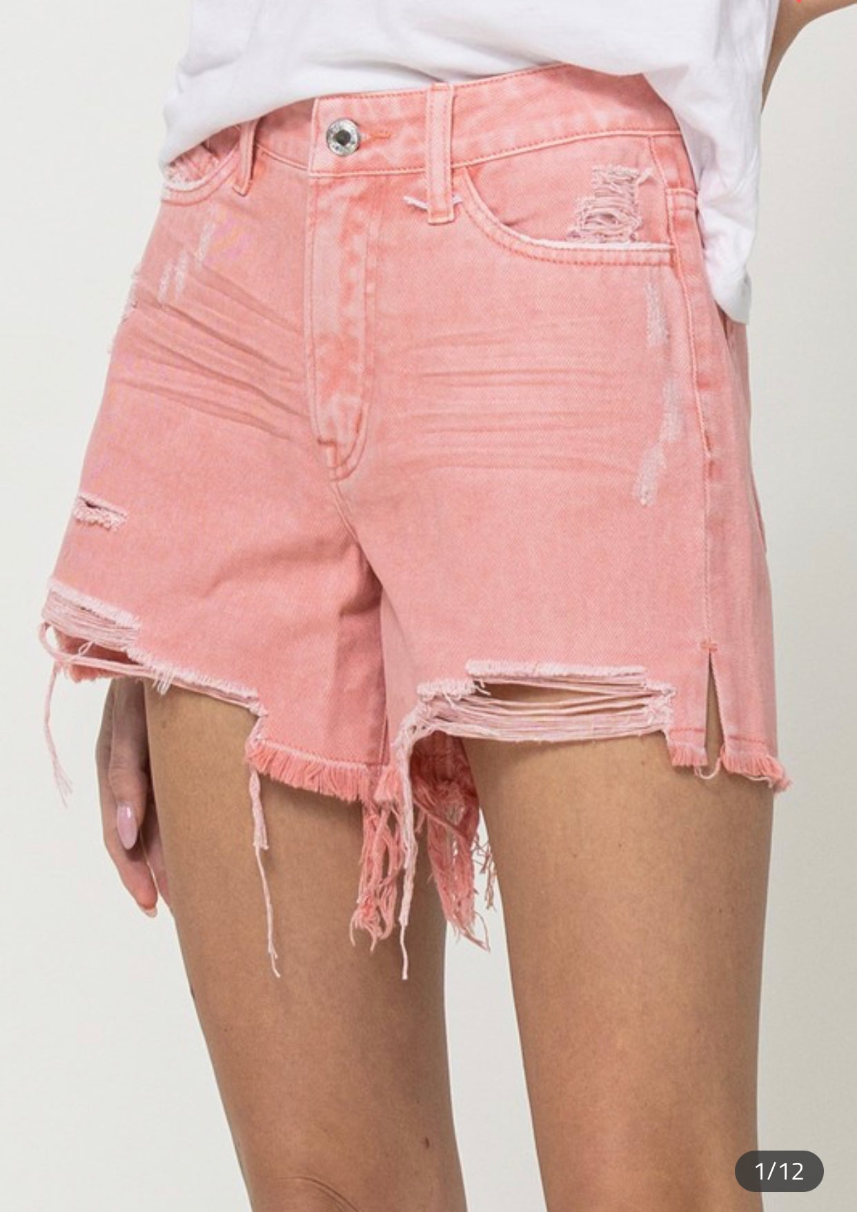 Vervet Washed Pink Shorts