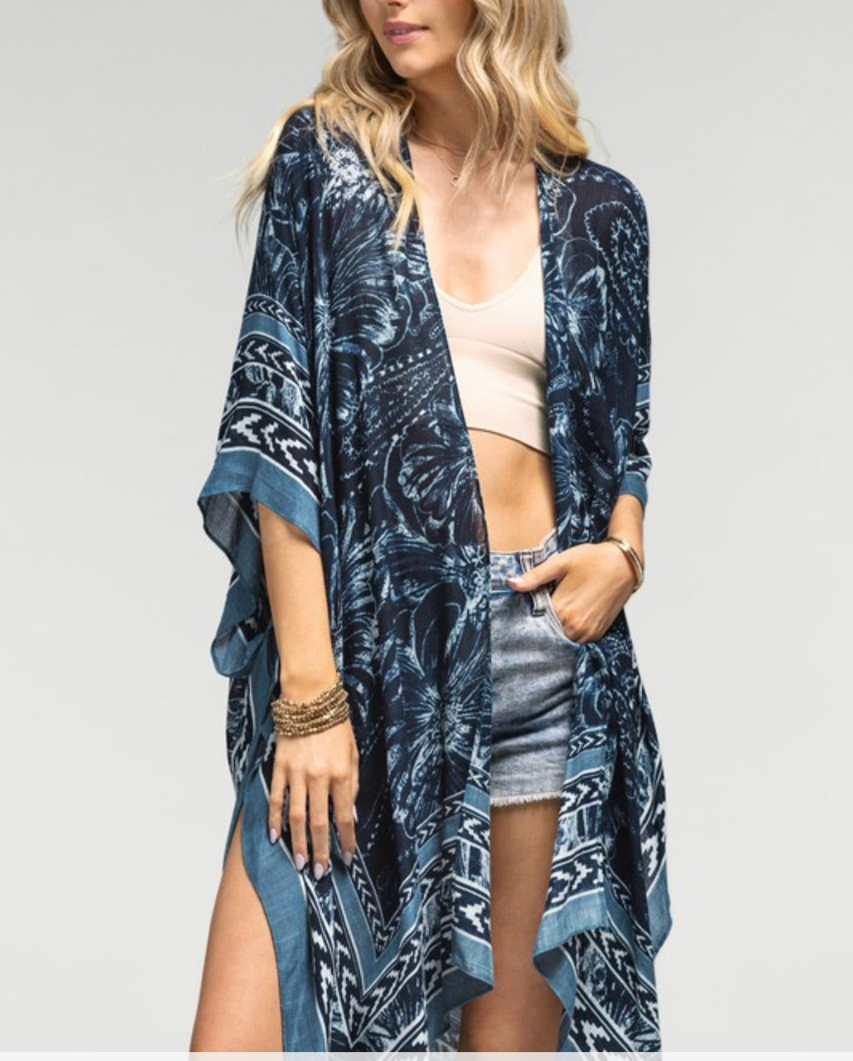 Paisley and Floral Kimono