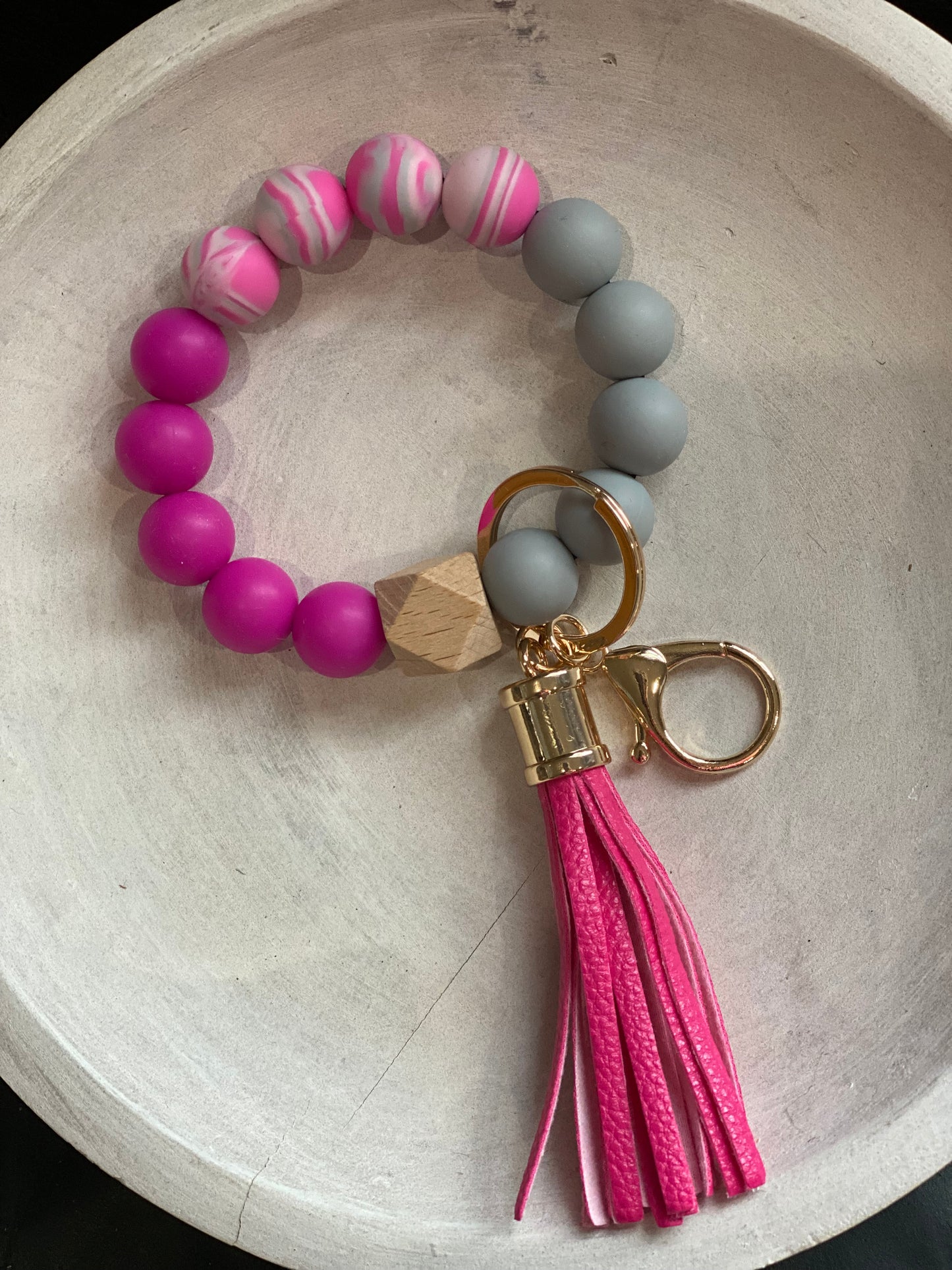 Silicone Beaded Keychain