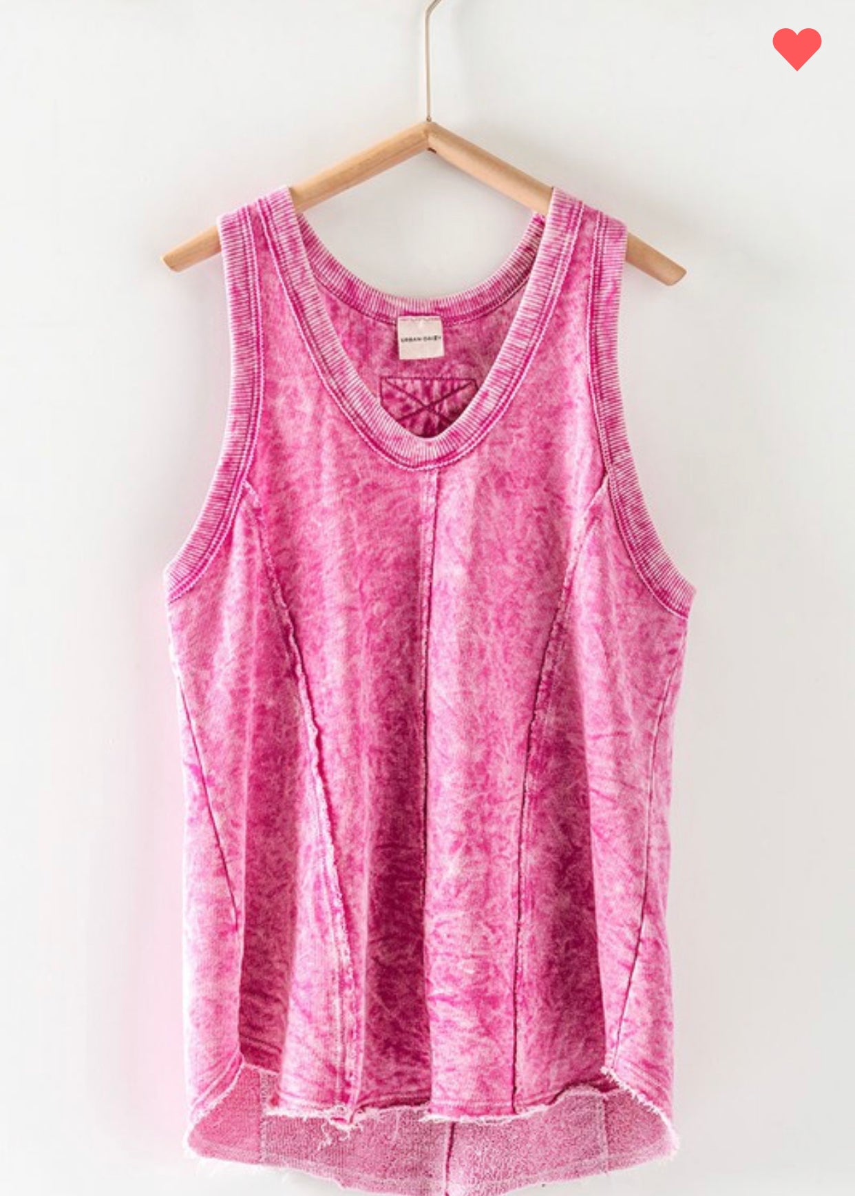 Washed V-Neck Tank Top