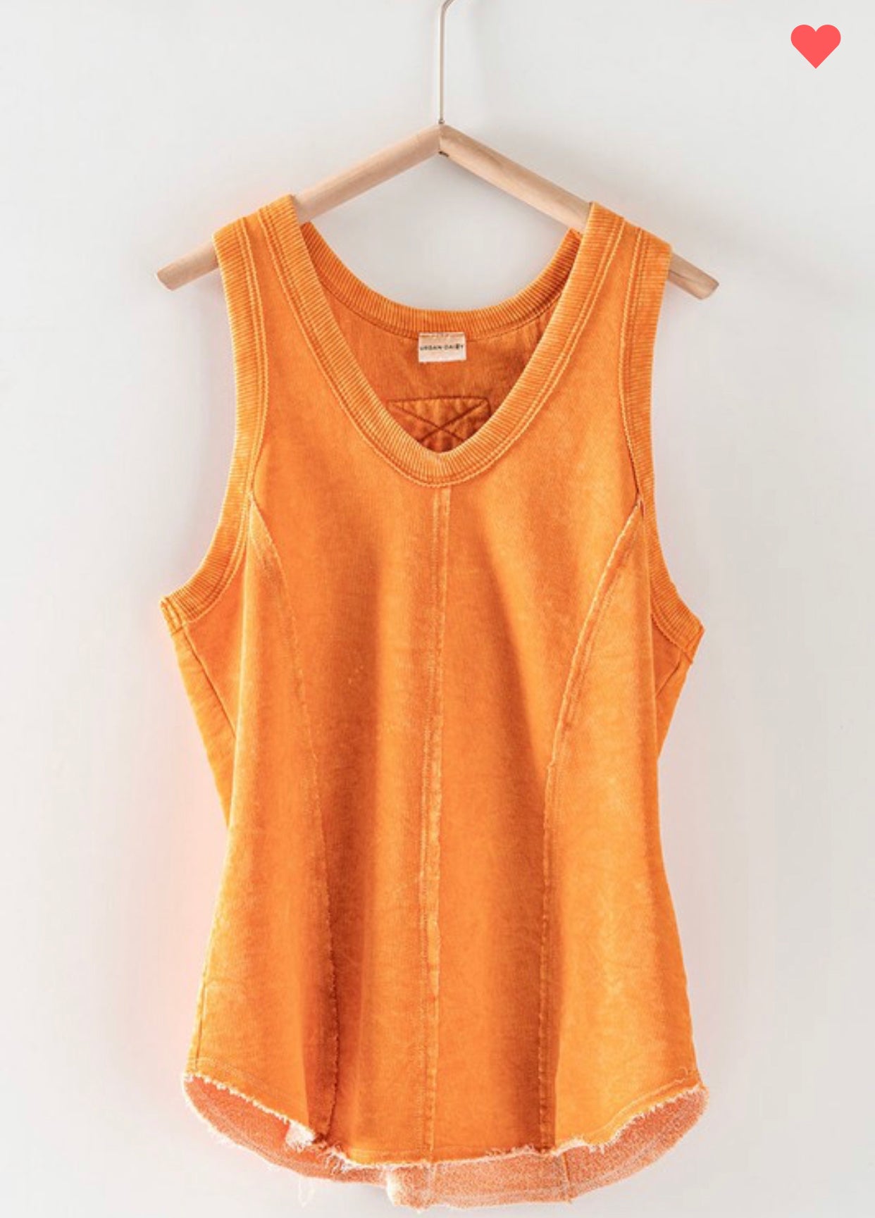 Washed V-Neck Tank Top